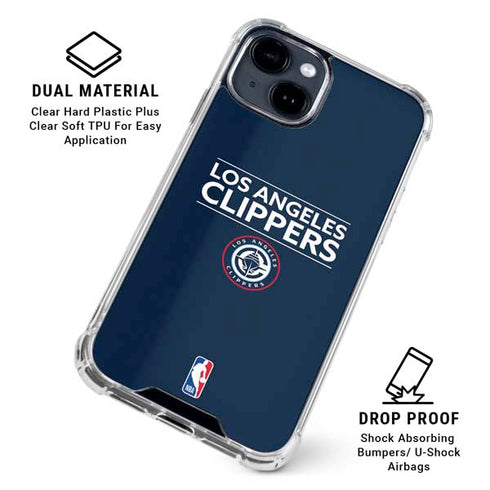 NBA Los Angeles Clippers Standard Blue iPhone 14 Clear Case